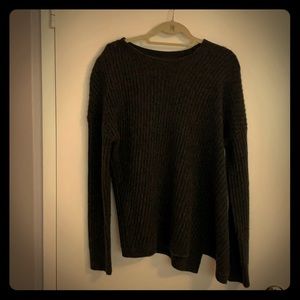 Dark Green Asymmetrical Vince Sweater